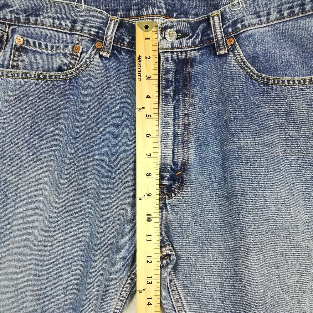 Levi's Mens Jeans 505‎ Regular Fit Blue Denim Medium Wash Straight Leg 38x34
